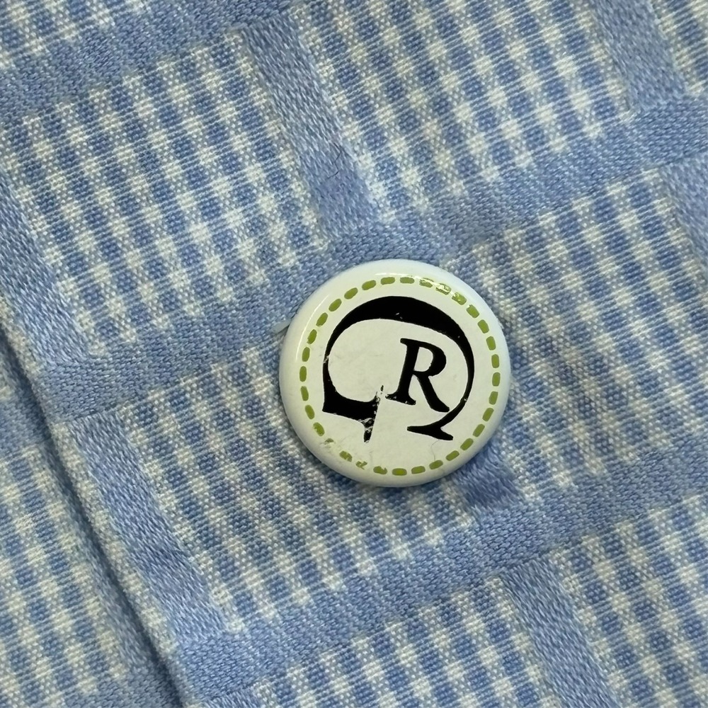 Robert Graham Long Sleeve Shirt Mens XL* Light Blue Check Spread Collar Snap - Picture 5 of 14